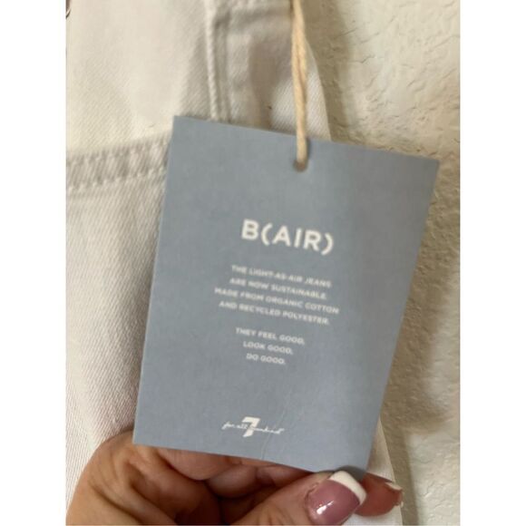 7 For All Mankind Women's Kimmie Crop Jeans White NEW - Picture 7 of 10